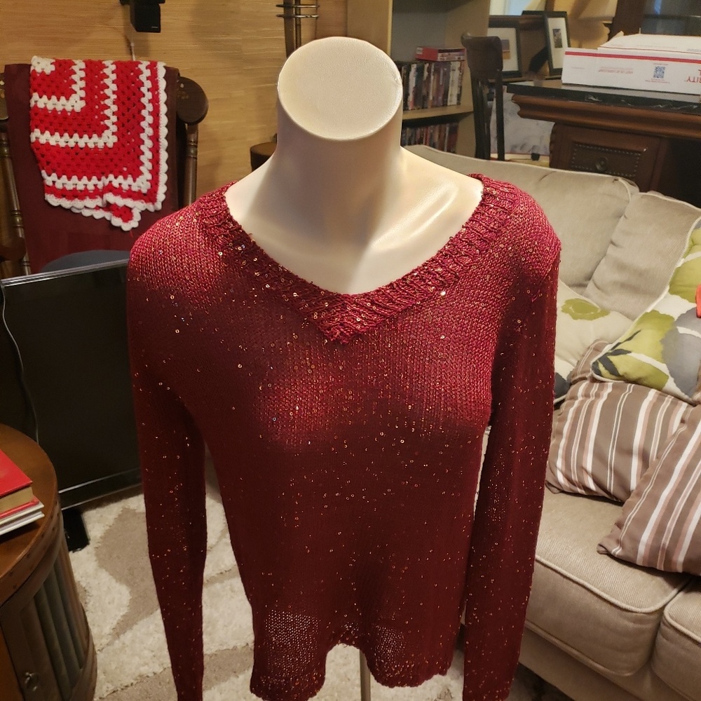 GeeGee Red Sweater Sz M